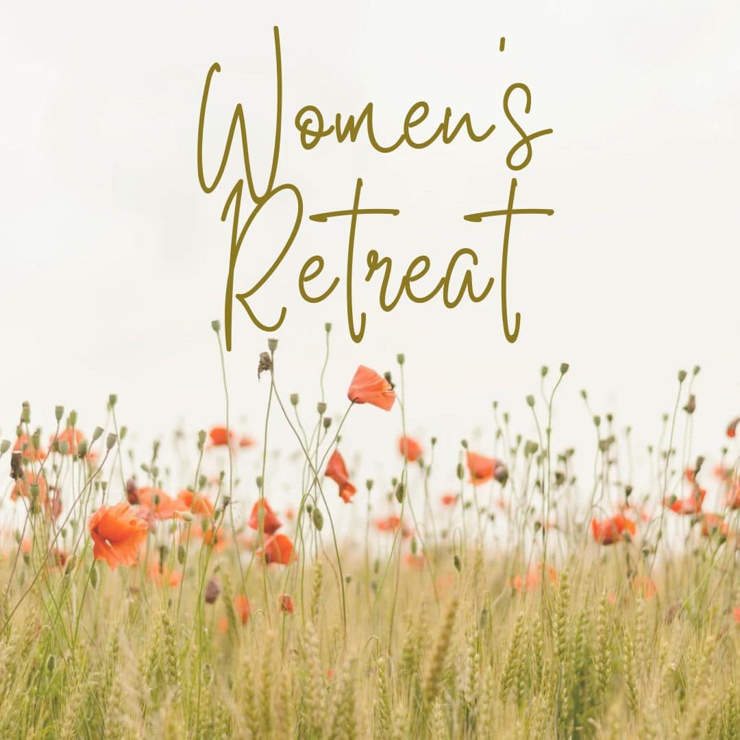 womens retreat title with flower decorations