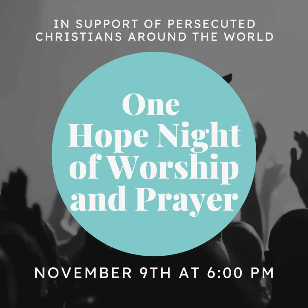 one hope night of worship and prayer