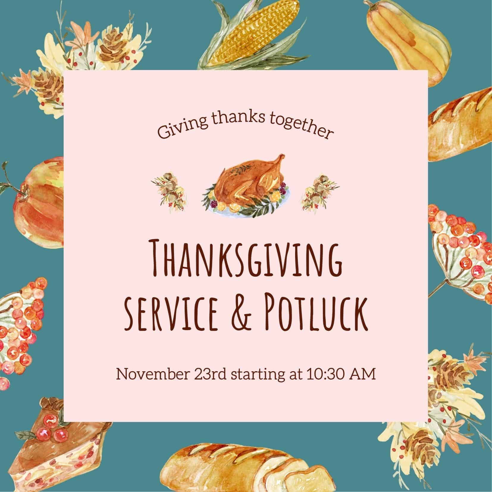 thanksgiving service and luncheon