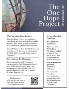 what is the one hope project flyer